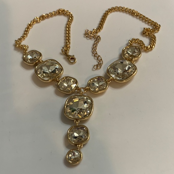 Jewelry - Gold and Crystal Statement Necklace